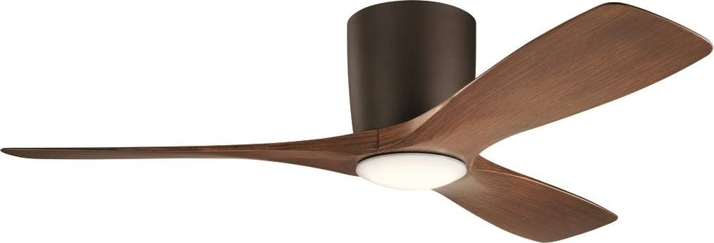 Ceiling Fan with Light – 48” Satin Bronze, LED + Wall Control