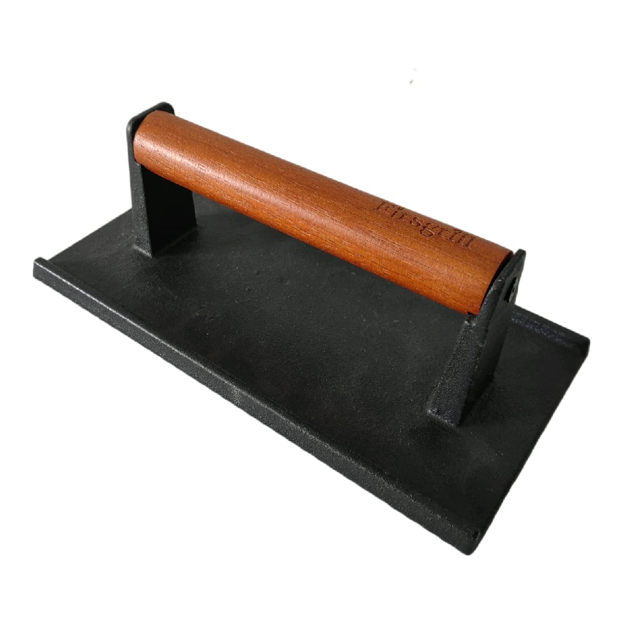 Cast Iron Burger Press – 7" Round, Wooden Handle