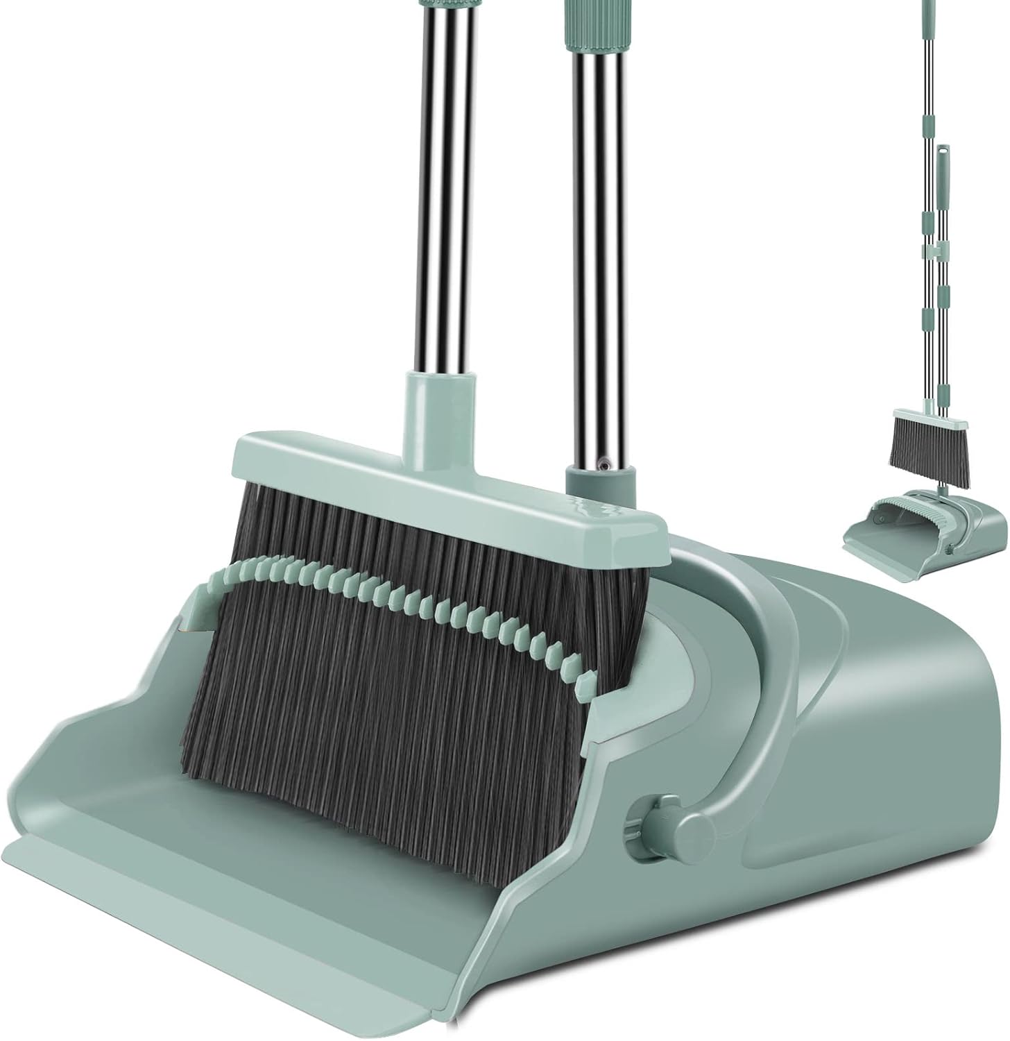 Upright Broom and Dustpan Set – Long Handle, Indoor & Outdoor Use