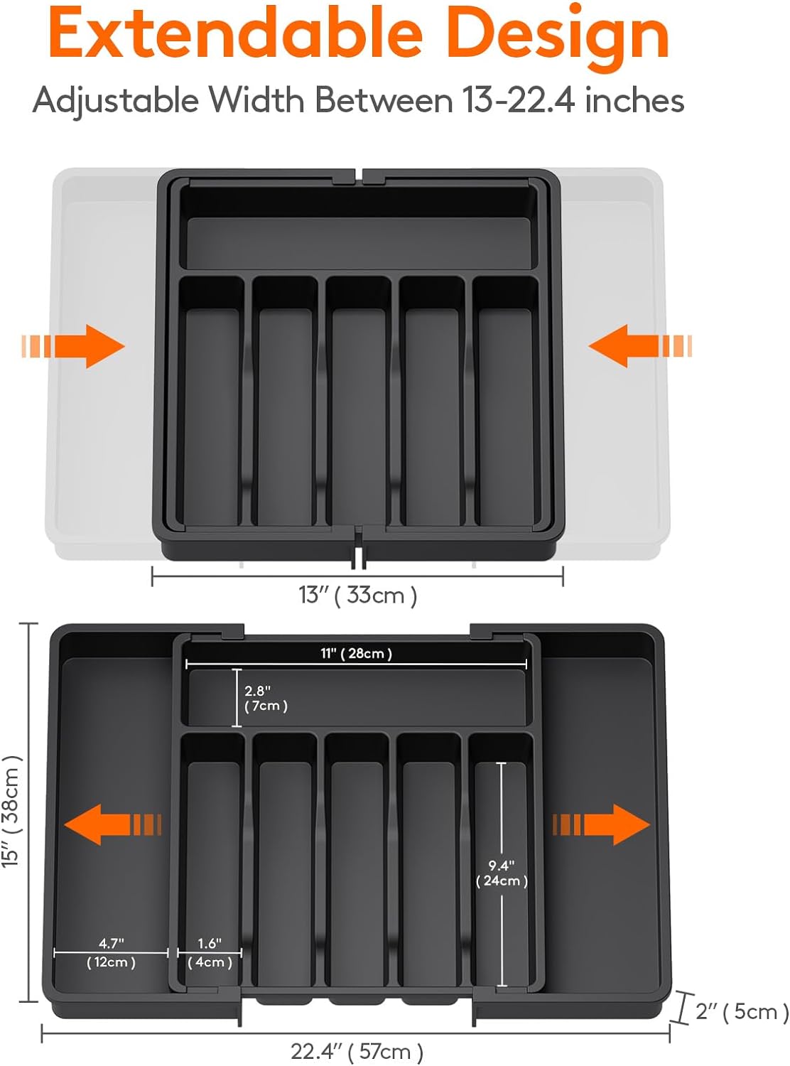 Expandable Silverware Organizer – Adjustable Utensil Tray for Drawer