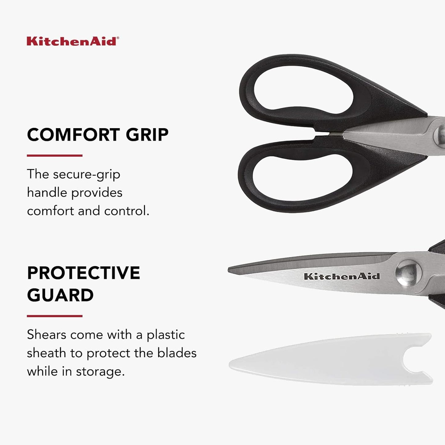 Kitchen Shears – All-Purpose Stainless Steel Scissors with Cover