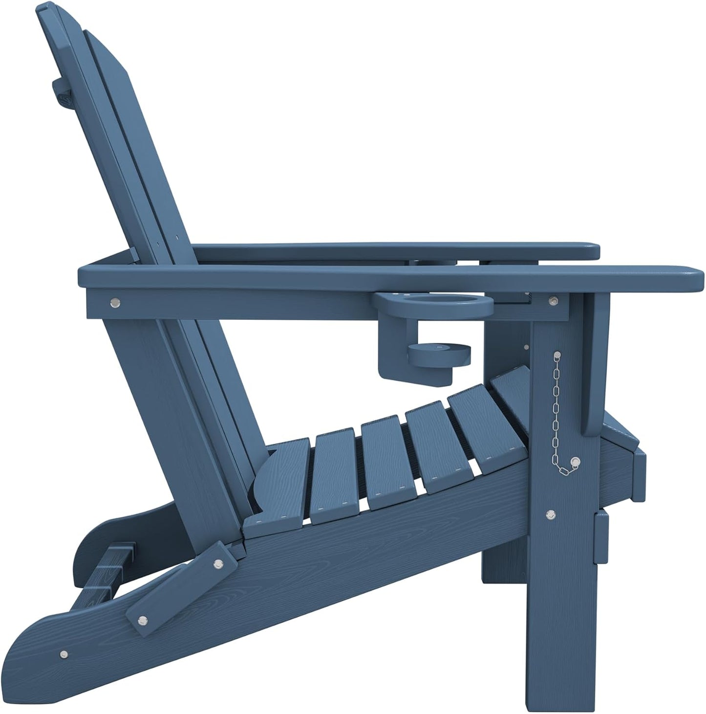 Folding Adirondack Chair – Weatherproof HDPE, Wood-Look