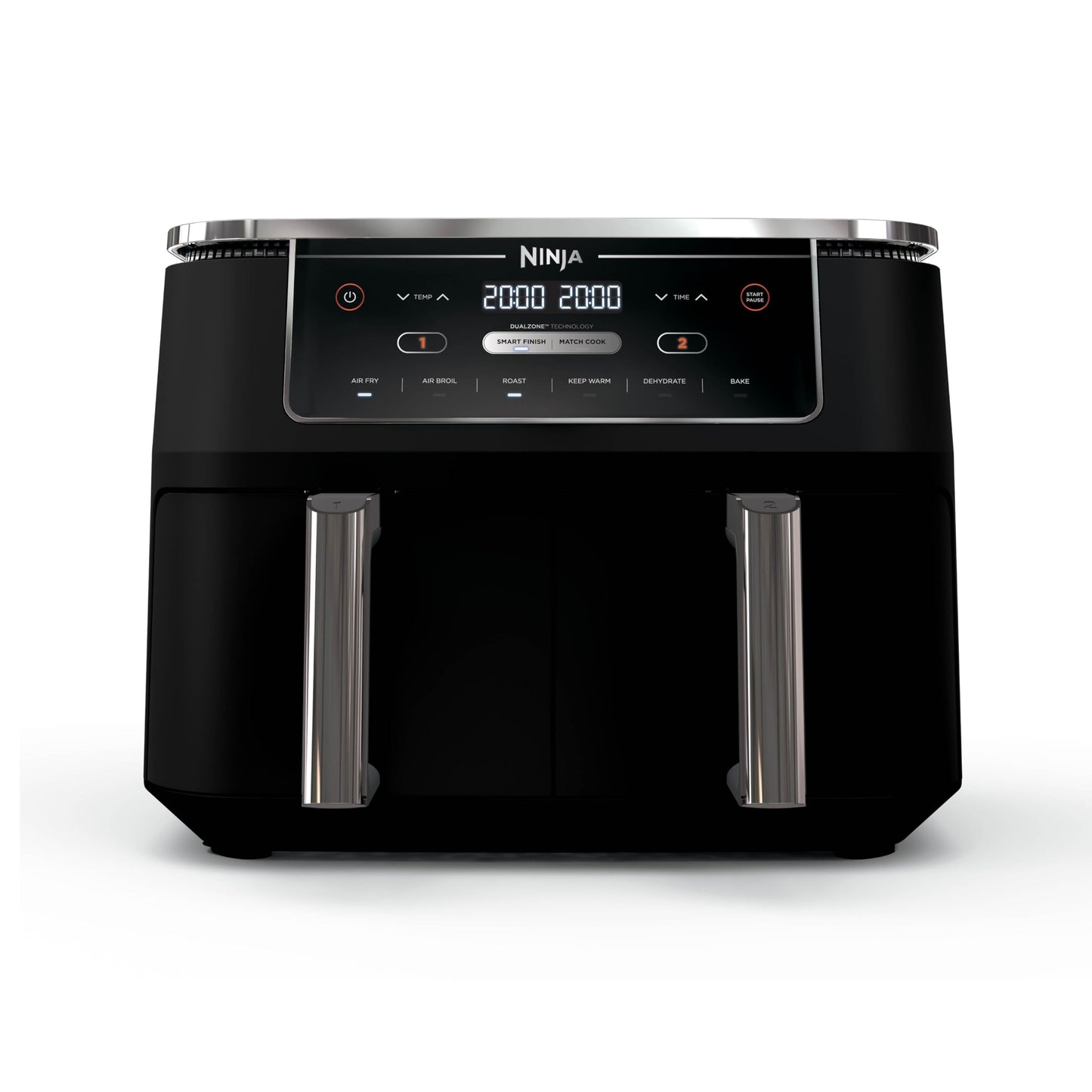 Dual Basket Air Fryer – 8QT, 6-in-1 with Smart Finish