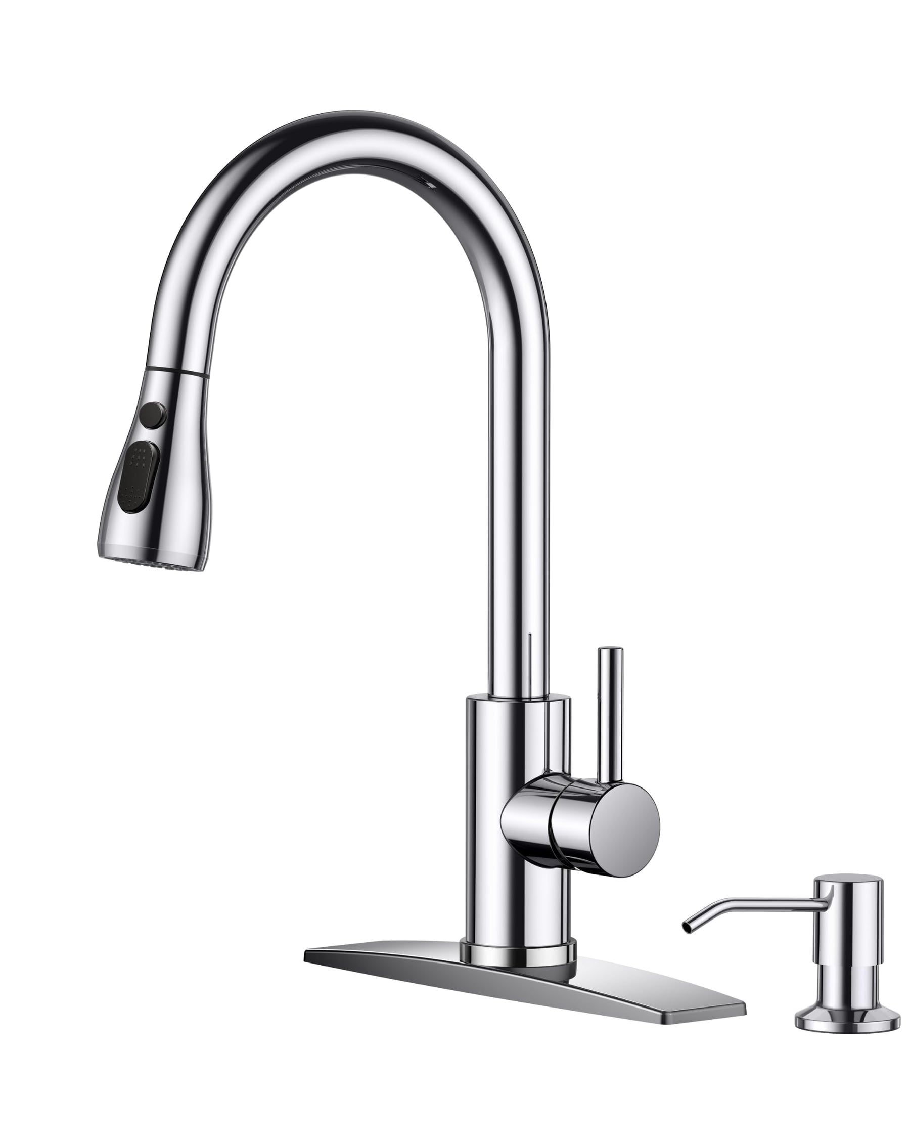 Pull Down Kitchen Faucet – Brushed Nickel, Single Handle