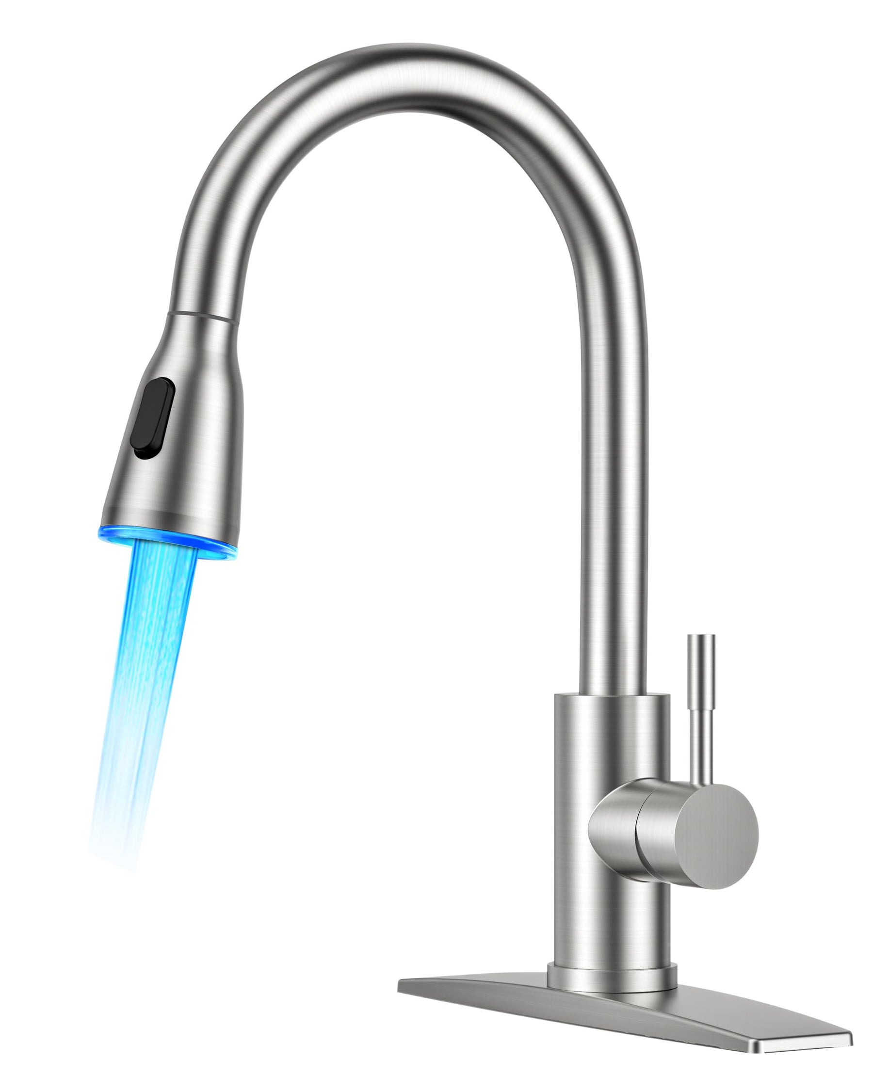 Pull Down Kitchen Faucet – Brushed Nickel, Single Handle