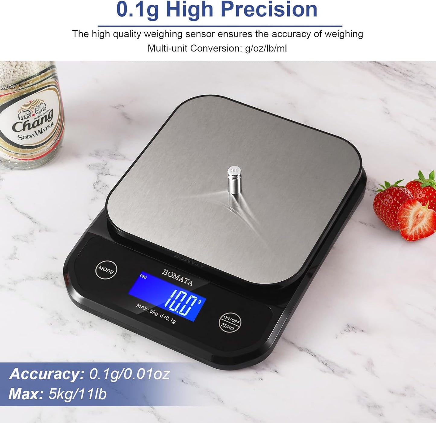 Digital Kitchen Scale – Waterproof, Rechargeable, High Precision