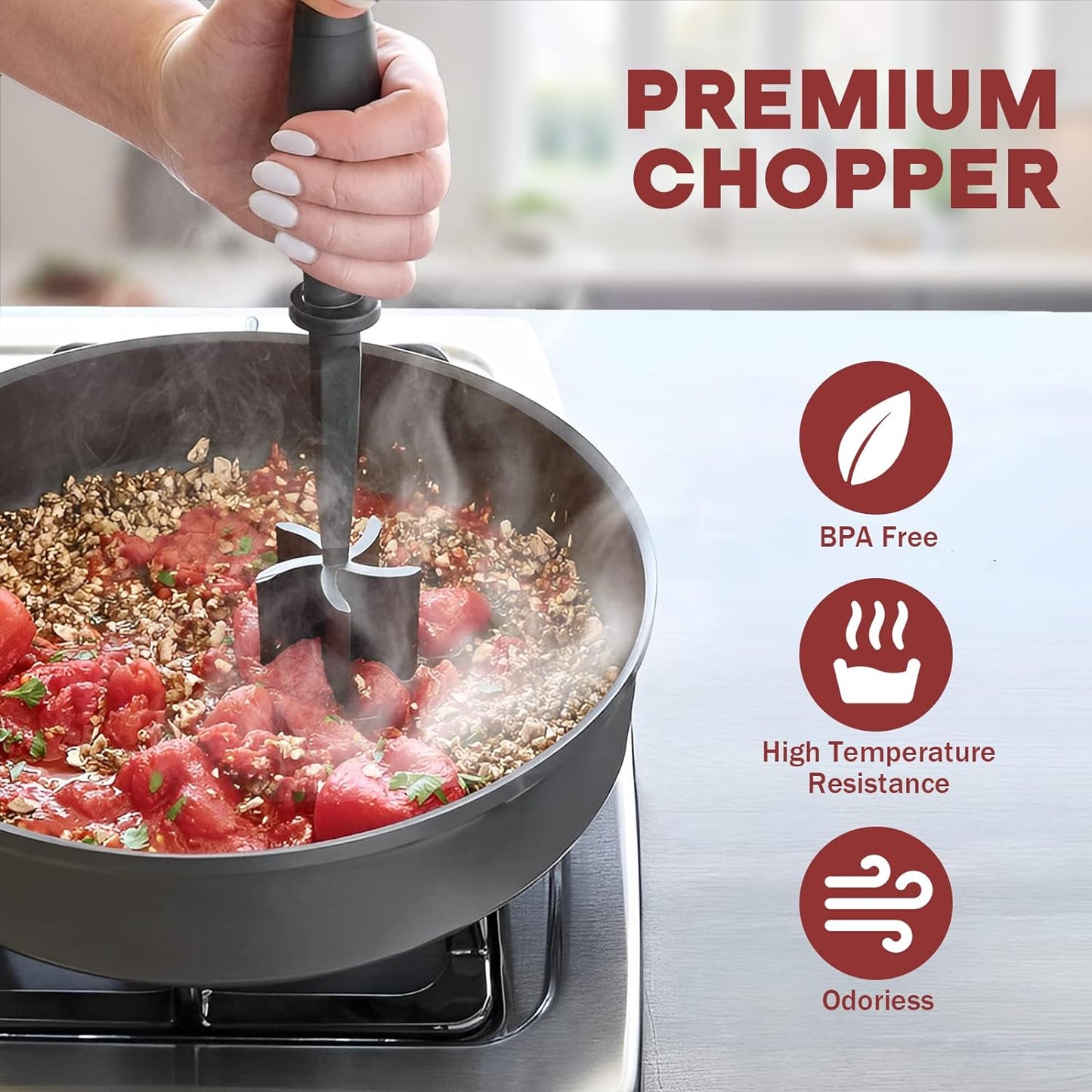 Burger Masher Tool – Heat-Resistant Meat Grinder and Smasher