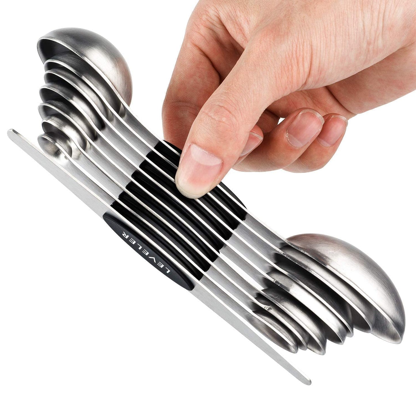 Magnetic Measuring Spoons – 8PCS Dual-Sided Stainless Steel Set