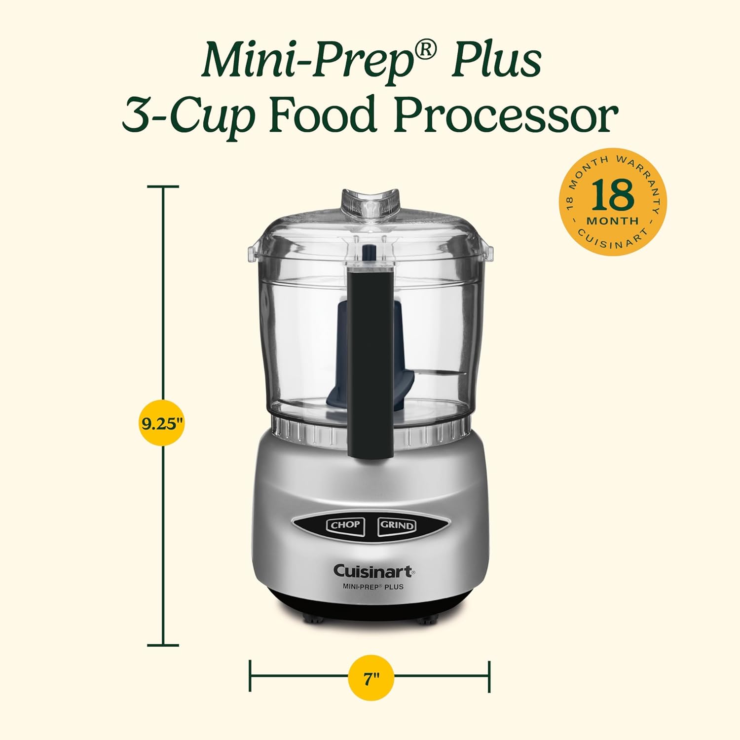 Mini Food Processor – 3 Cup Capacity, Compact Design