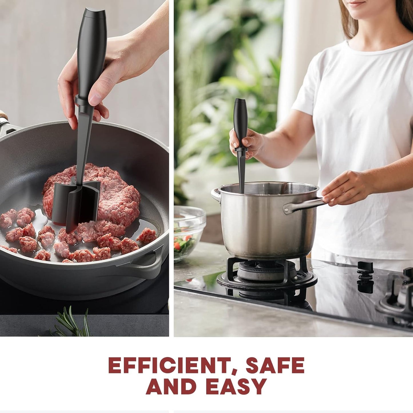 Burger Masher Tool – Heat-Resistant Meat Grinder and Smasher