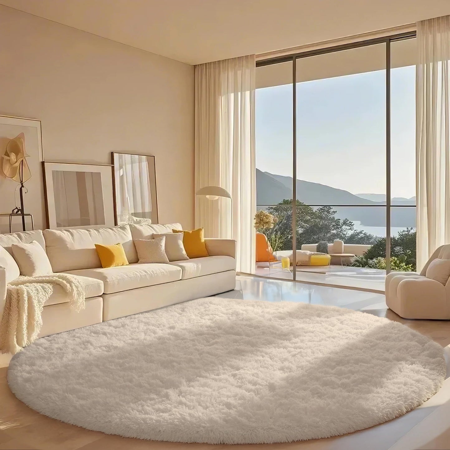 Fluffy Shag Rug – 4x6 Grey Carpet for Bedroom, Living Room, Dorm