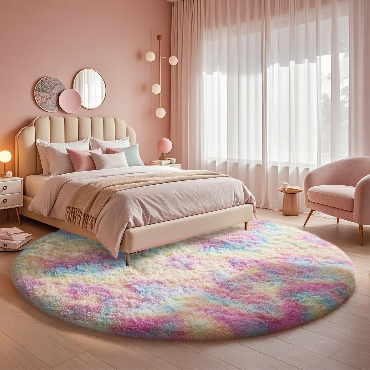 Fluffy Shag Rug – 4x6 Grey Carpet for Bedroom, Living Room, Dorm