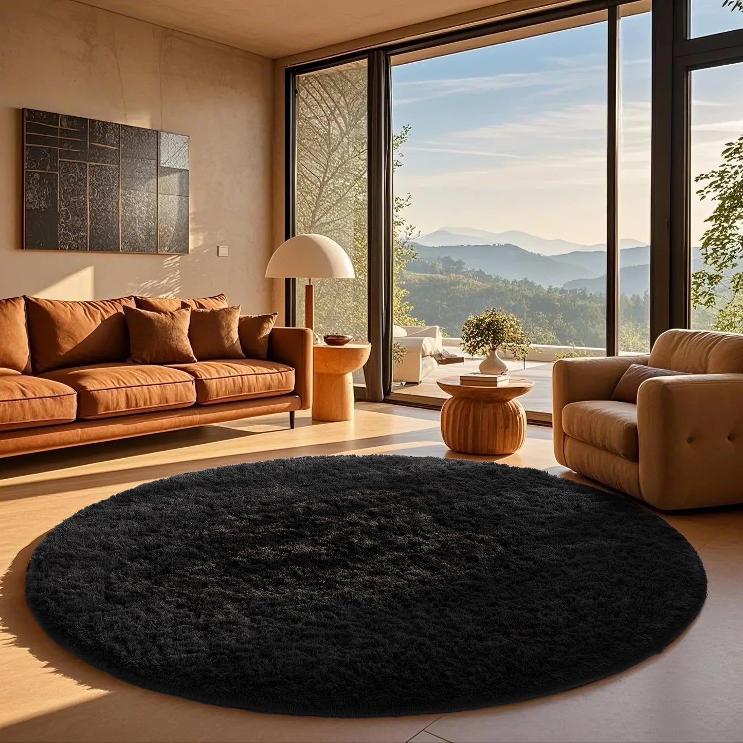 Fluffy Shag Rug – 4x6 Grey Carpet for Bedroom, Living Room, Dorm