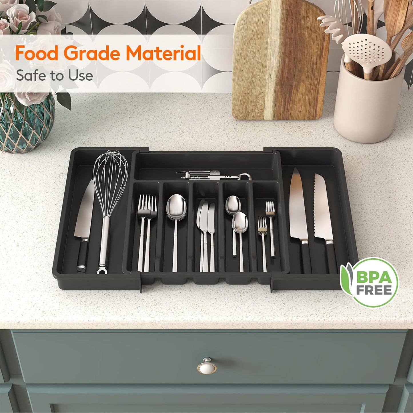 Expandable Silverware Organizer – Adjustable Utensil Tray for Drawer