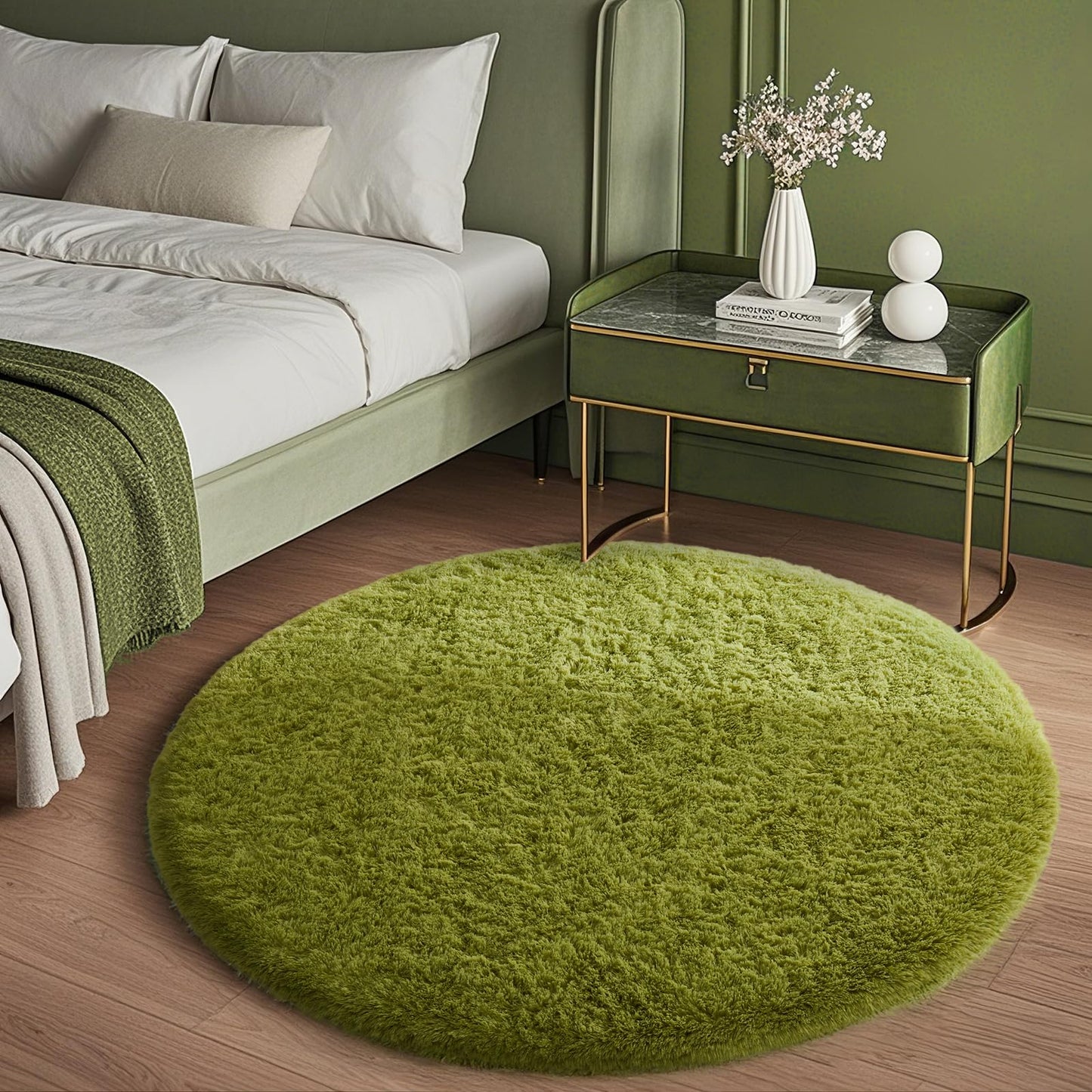 Fluffy Shag Rug – 4x6 Grey Carpet for Bedroom, Living Room, Dorm