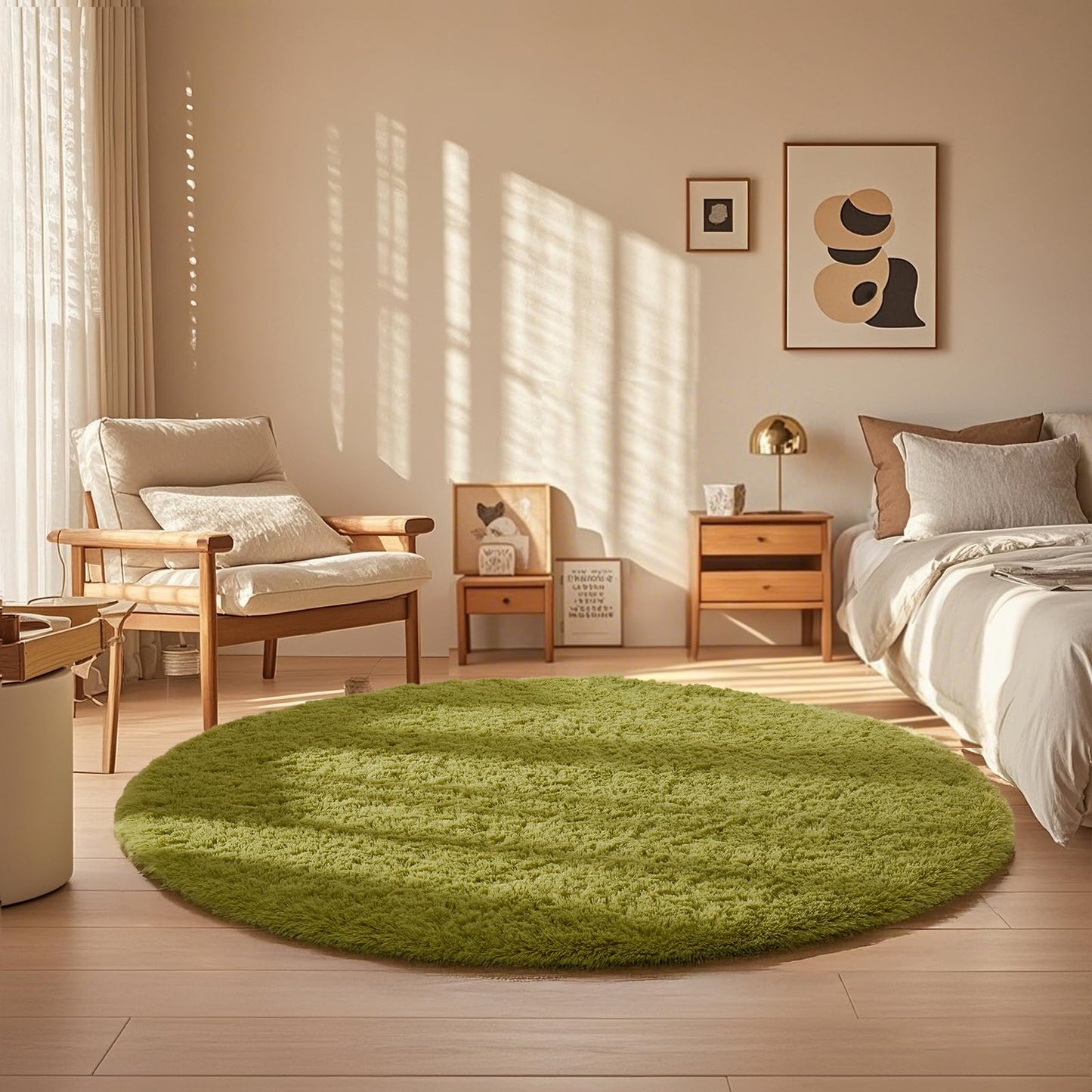 Fluffy Shag Rug – 4x6 Grey Carpet for Bedroom, Living Room, Dorm