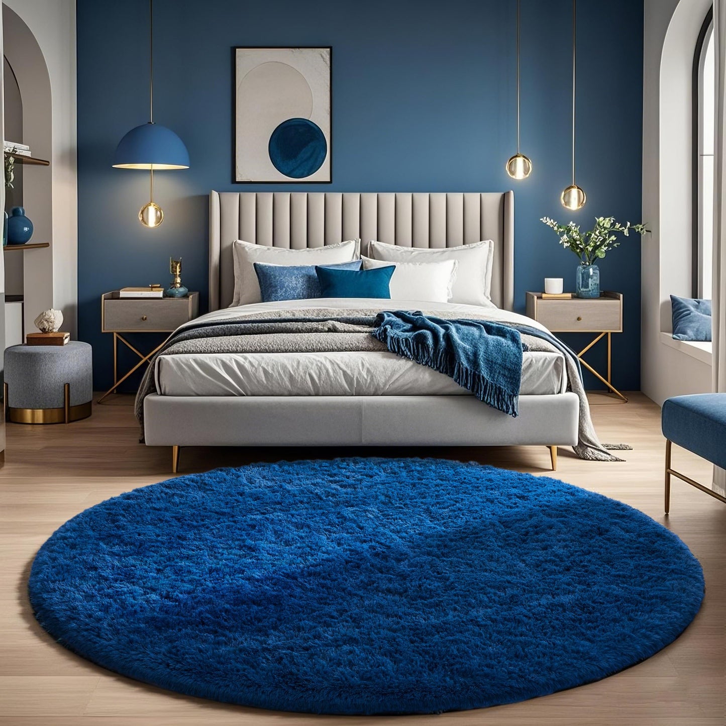 Fluffy Shag Rug – 4x6 Grey Carpet for Bedroom, Living Room, Dorm