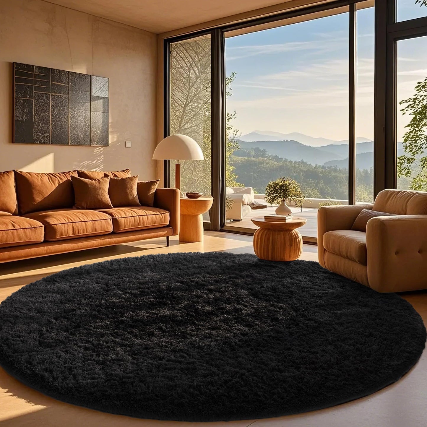 Fluffy Shag Rug – 4x6 Grey Carpet for Bedroom, Living Room, Dorm