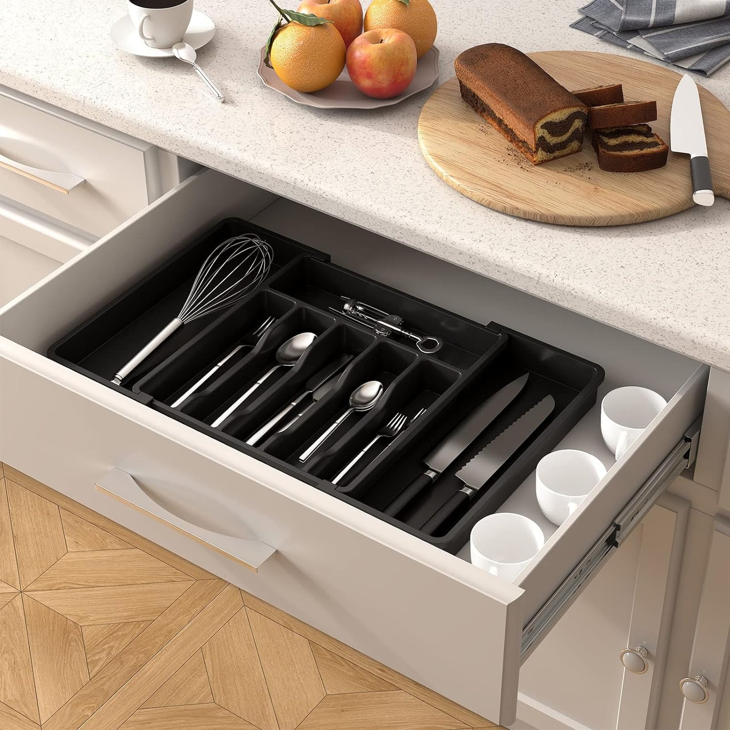 Expandable Silverware Organizer – Adjustable Utensil Tray for Drawer