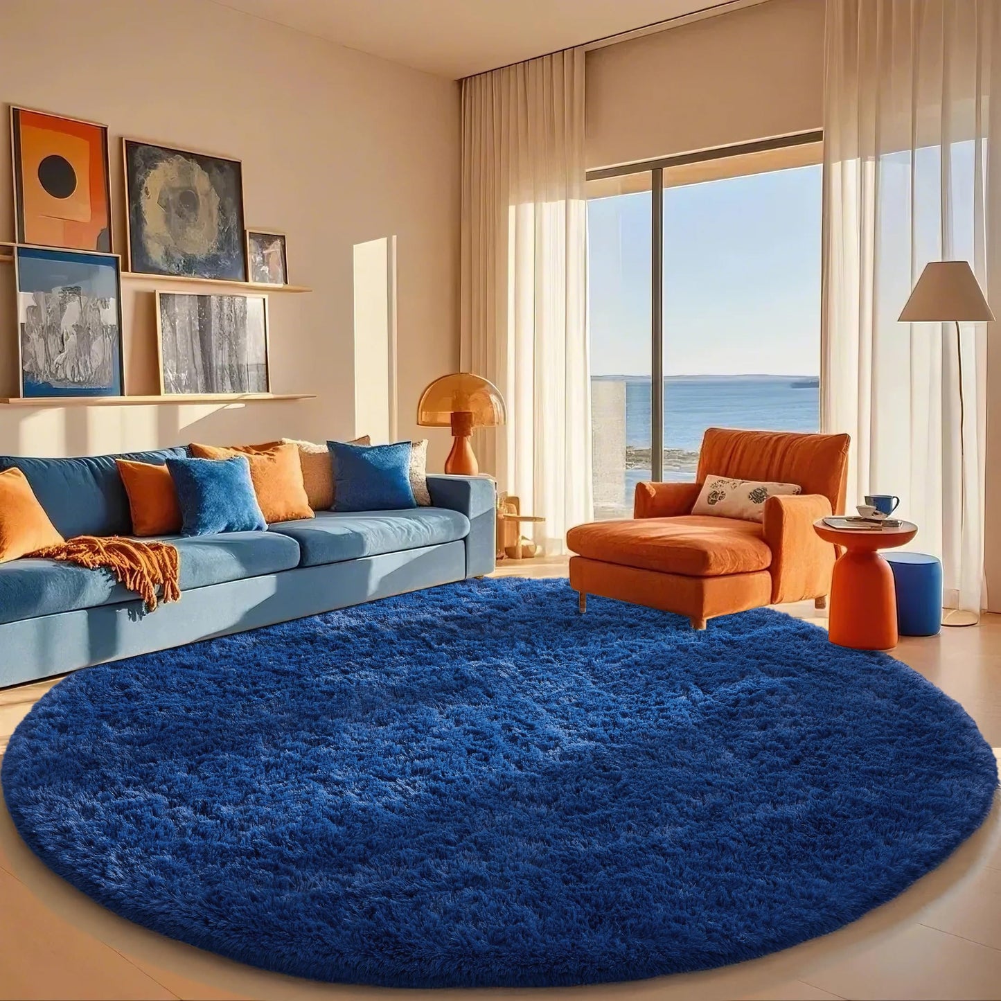 Fluffy Shag Rug – 4x6 Grey Carpet for Bedroom, Living Room, Dorm