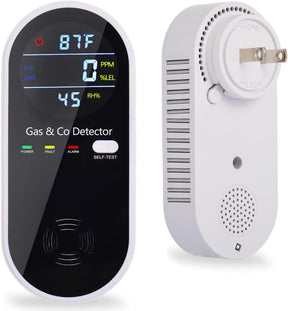 Gas & Carbon Monoxide Detector – Plug-in, 4-in-1 with Display