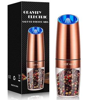 Electric Salt & Pepper Grinder Set – LED Light, Adjustable Coarseness