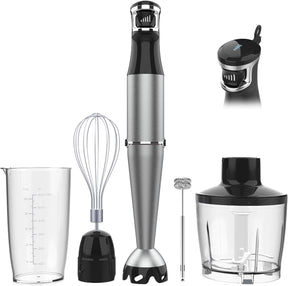 Immersion Hand Blender Set – 1100W, 5-in-1 Stick Blender with Attachments