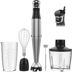 Immersion Hand Blender Set – 1100W, 5-in-1 Stick Blender with Attachments