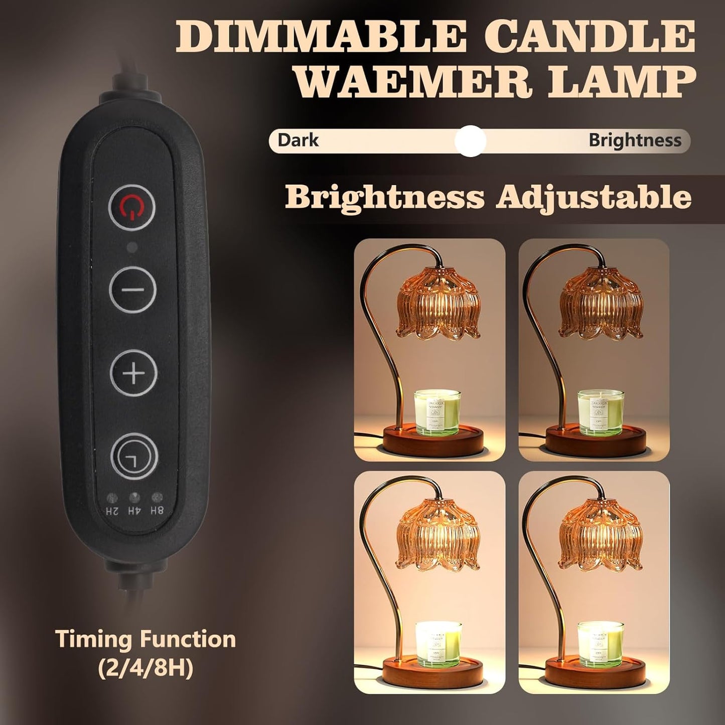 Candle Warmer with Timer – Electric Dimmer Lamp, Gift for Women