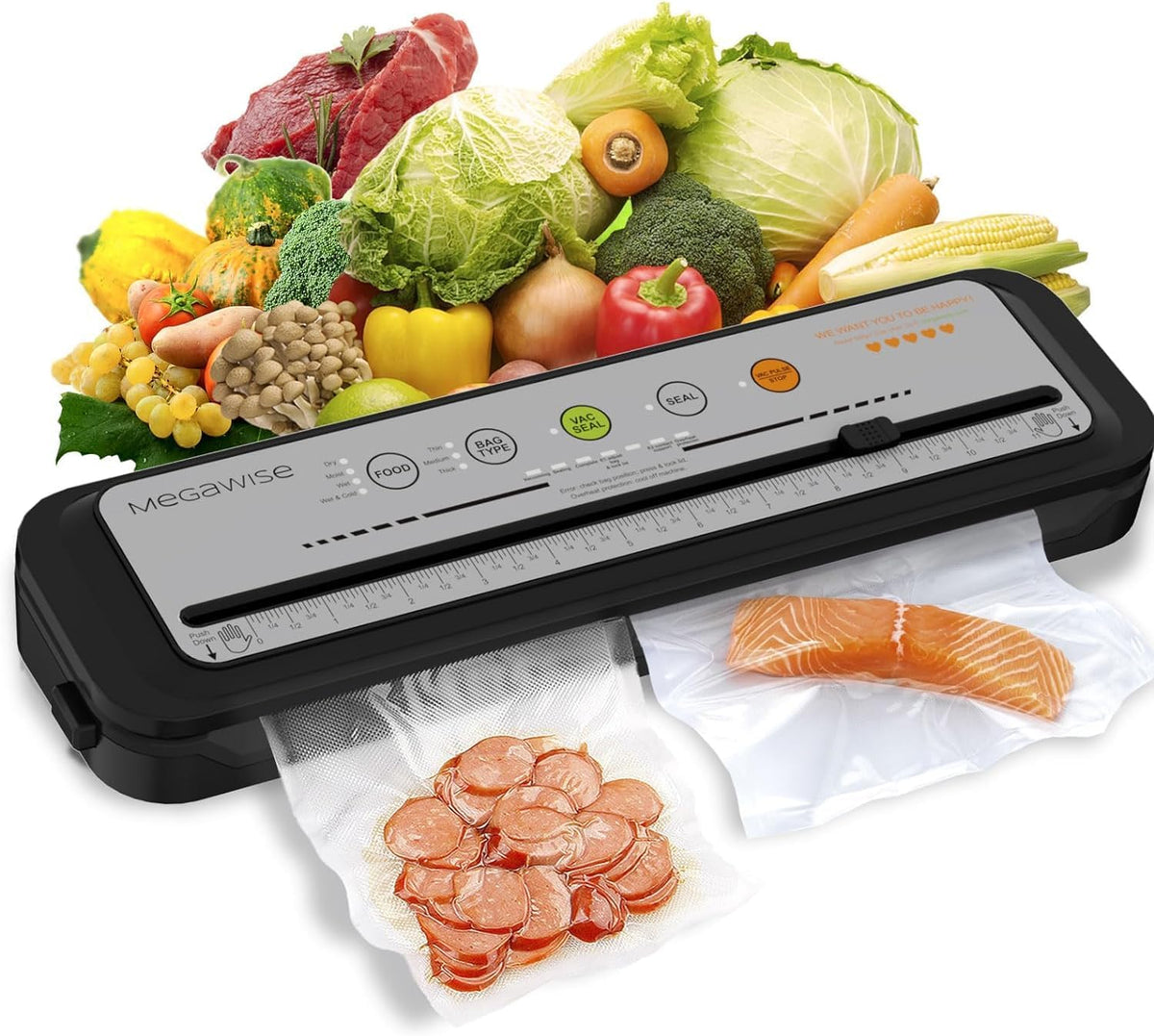 Vacuum Sealer Machine – One-Touch, 10 Bags, Compact Design