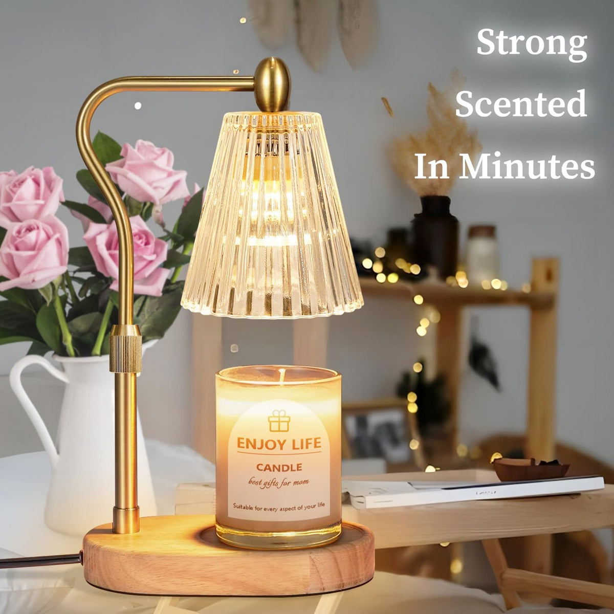 Candle Warmer Lamp – Adjustable, Timer & Dimmer, Vintage Style