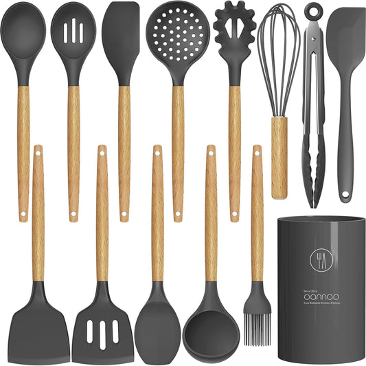 Silicone Cooking Utensils – Heat-Resistant, 33PCS Nonstick Kitchen Set