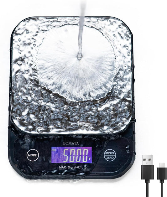 Digital Kitchen Scale – Waterproof, Rechargeable, High Precision