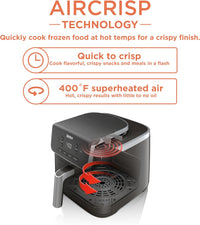 Air Fryer – 4-in-1, 5QT Capacity, Nonstick Basket, Grey