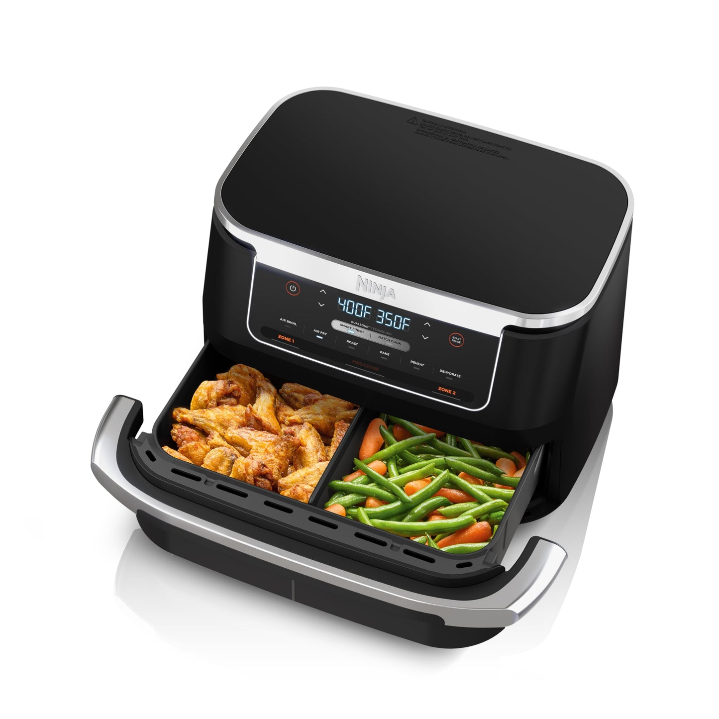 Dual Basket Air Fryer – 8QT, 6-in-1 with Smart Finish