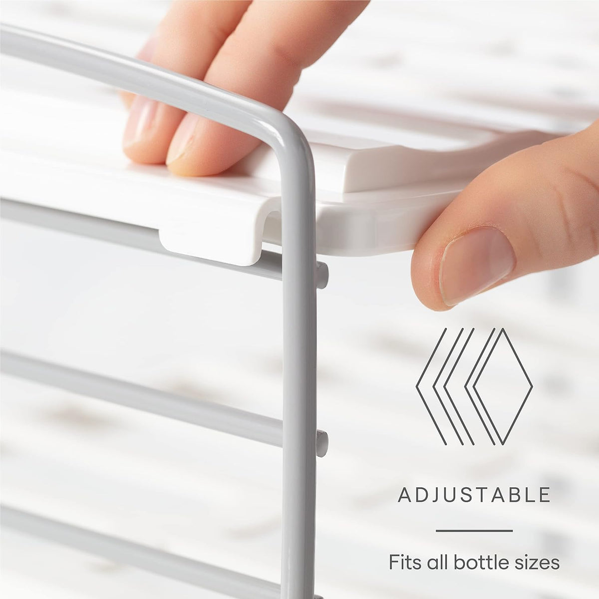 Water Bottle Organizer – Adjustable 3-Shelf Cabinet Rack
