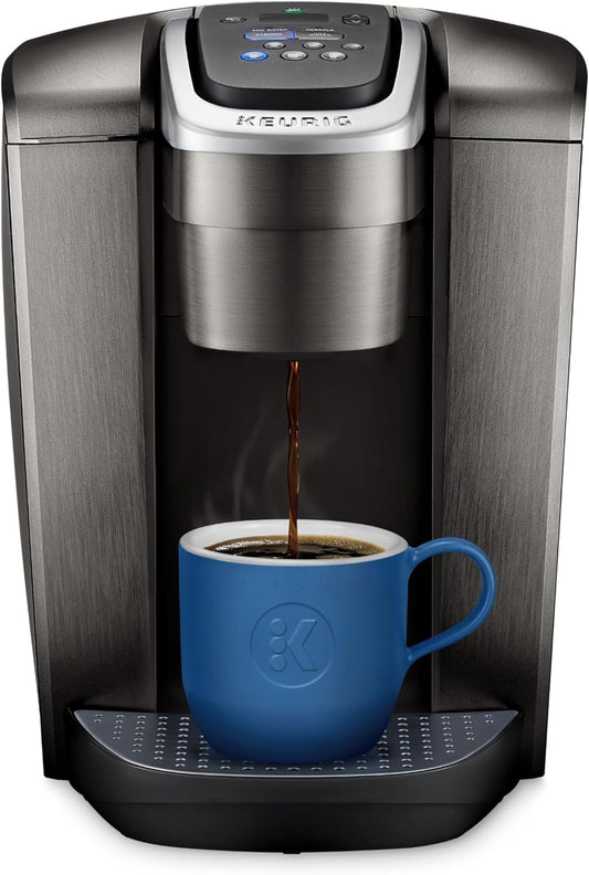 Single Serve Coffee Maker with Strength & Temperature Control, Iced Coffee Option, 8–12oz Brew Size, Programmable, Brushed Slate