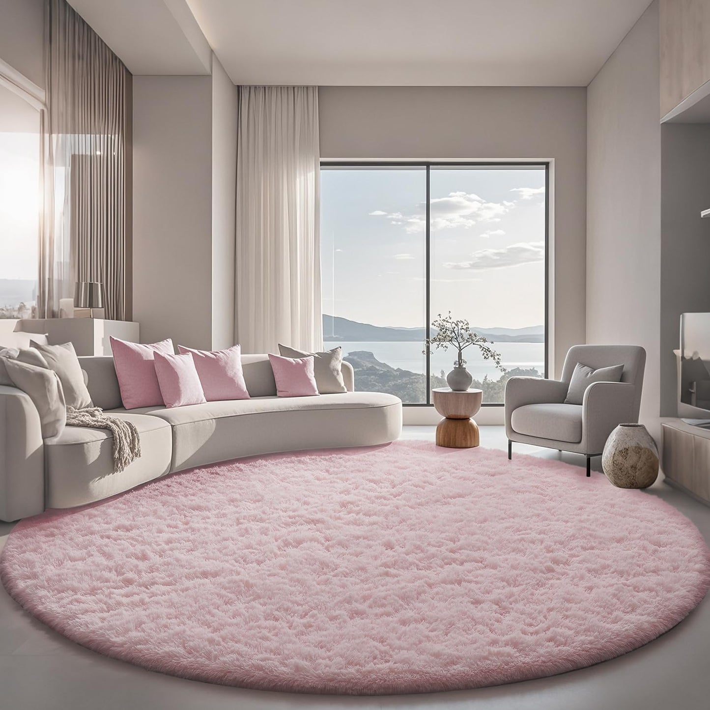 Fluffy Shag Rug – 4x6 Grey Carpet for Bedroom, Living Room, Dorm