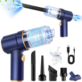 Handheld Car Vacuum – Cordless, 11000PA Suction, LED Light