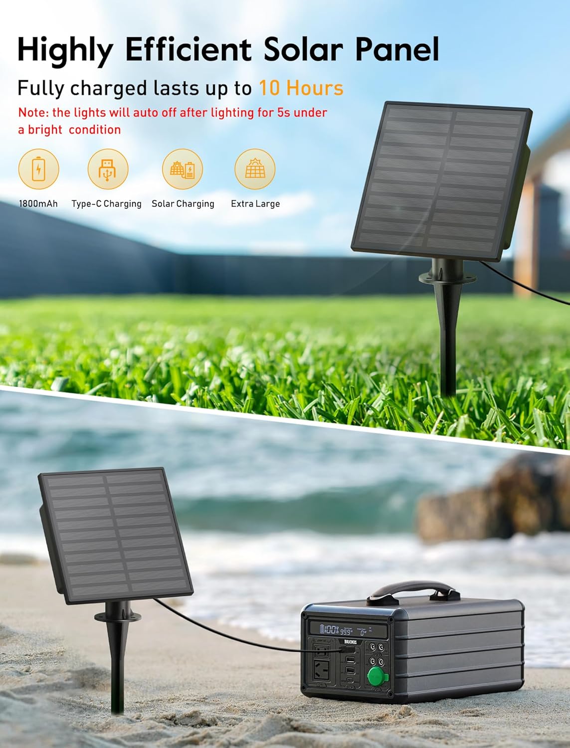 Solar String Lights – 38FT G40 Bulbs with USB, Waterproof Patio Lights