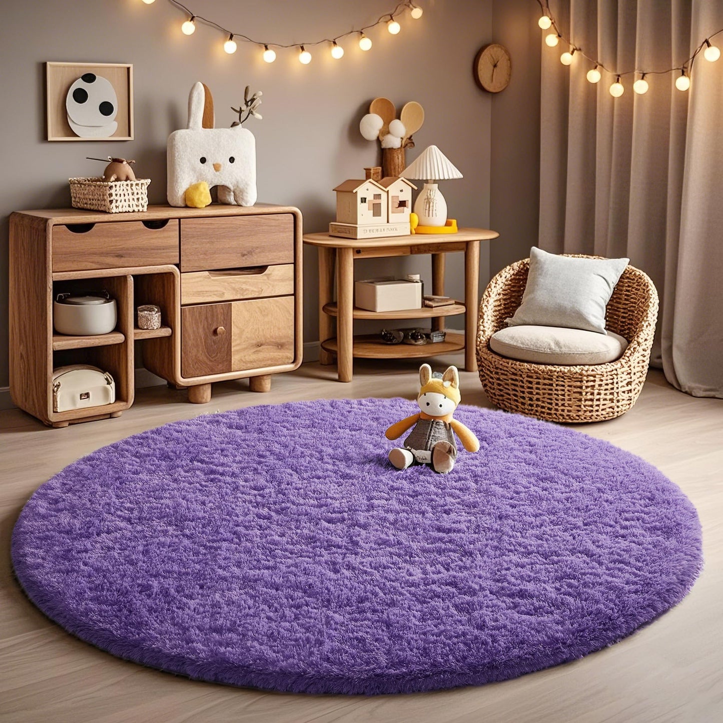 Fluffy Shag Rug – 4x6 Grey Carpet for Bedroom, Living Room, Dorm
