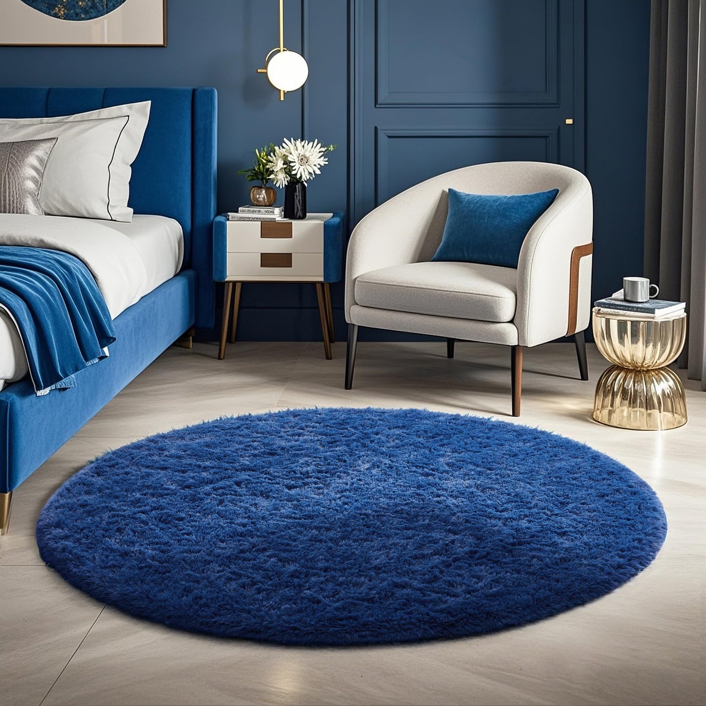 Fluffy Shag Rug – 4x6 Grey Carpet for Bedroom, Living Room, Dorm