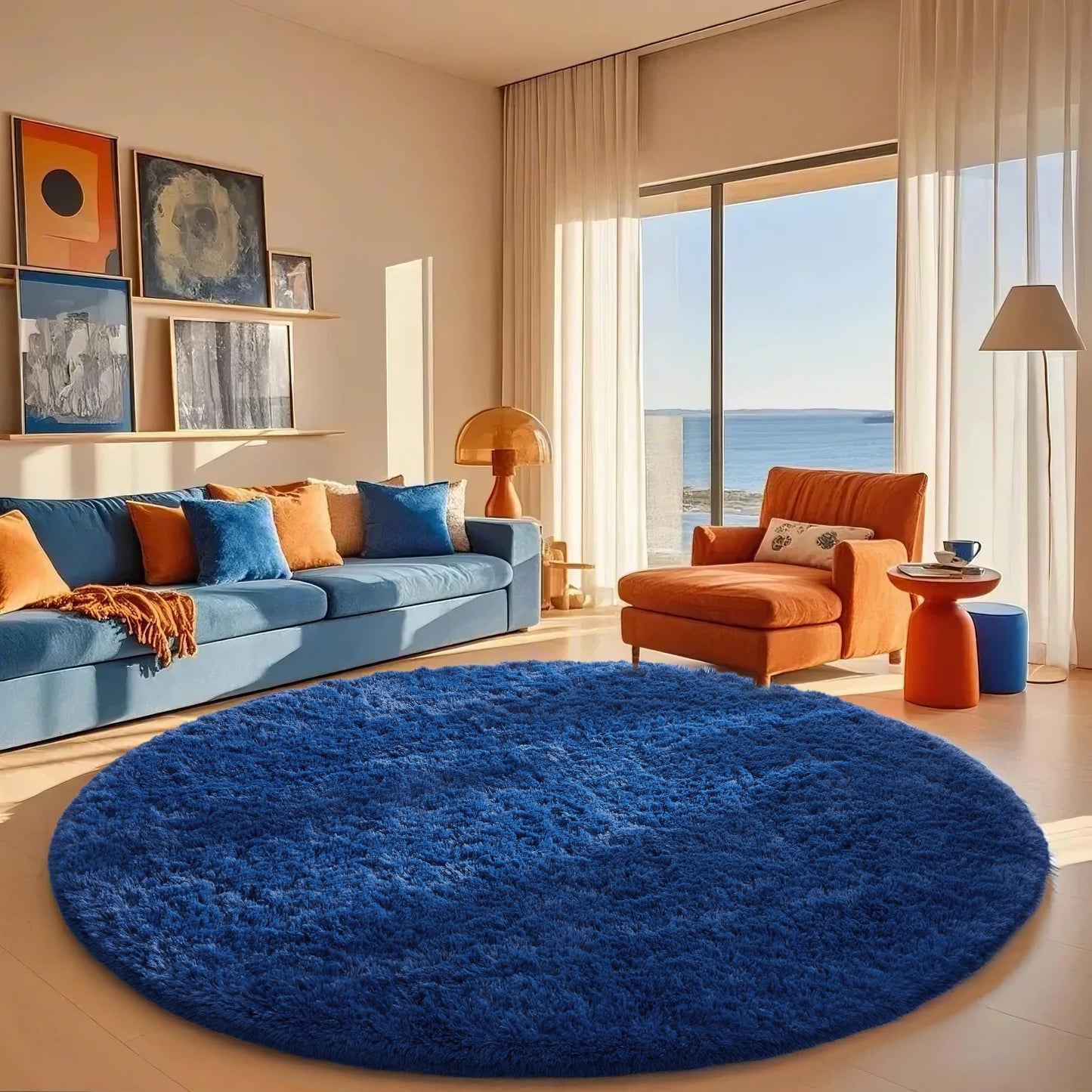 Fluffy Shag Rug – 4x6 Grey Carpet for Bedroom, Living Room, Dorm